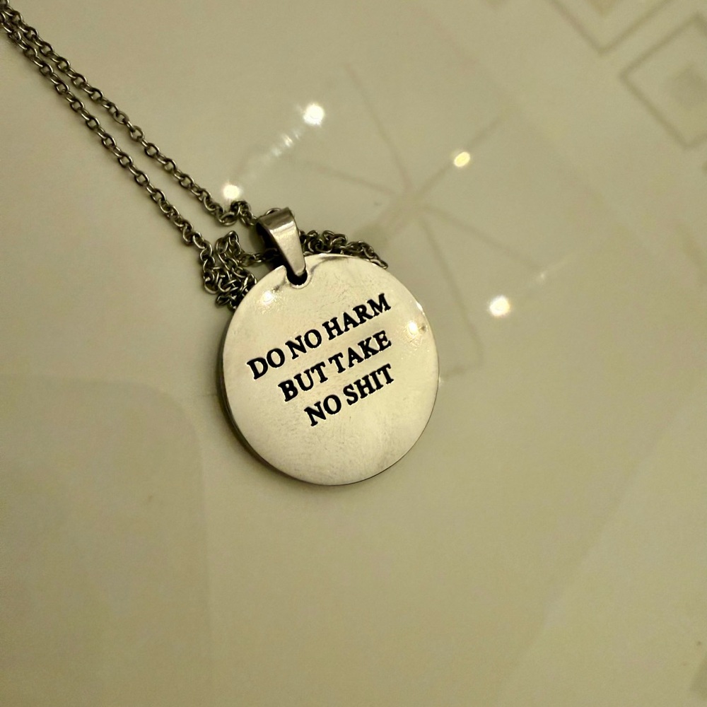 Empowering Silver Pendant Necklace